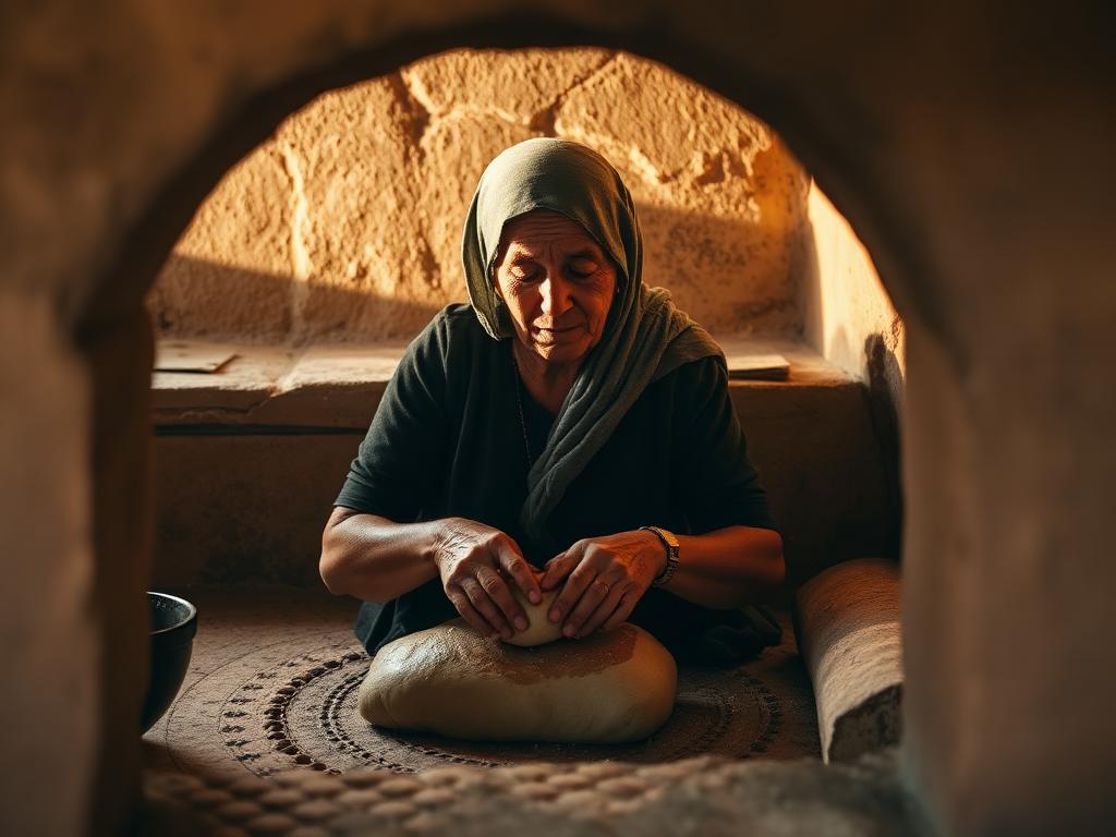 Bread in the clay oven