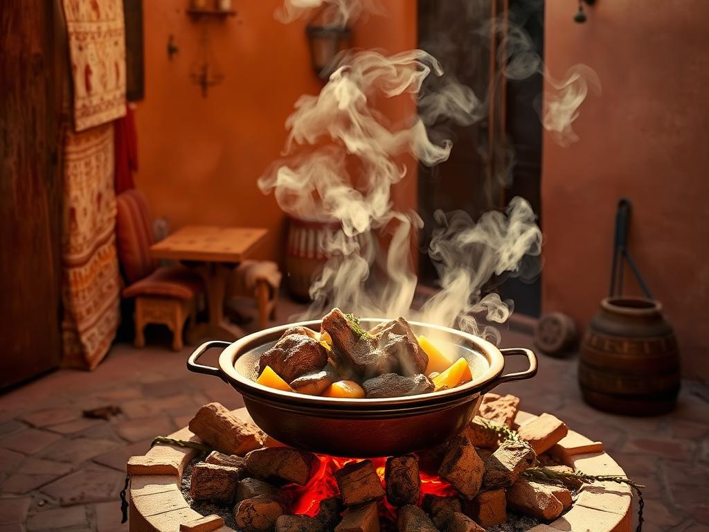 Tagine over coals