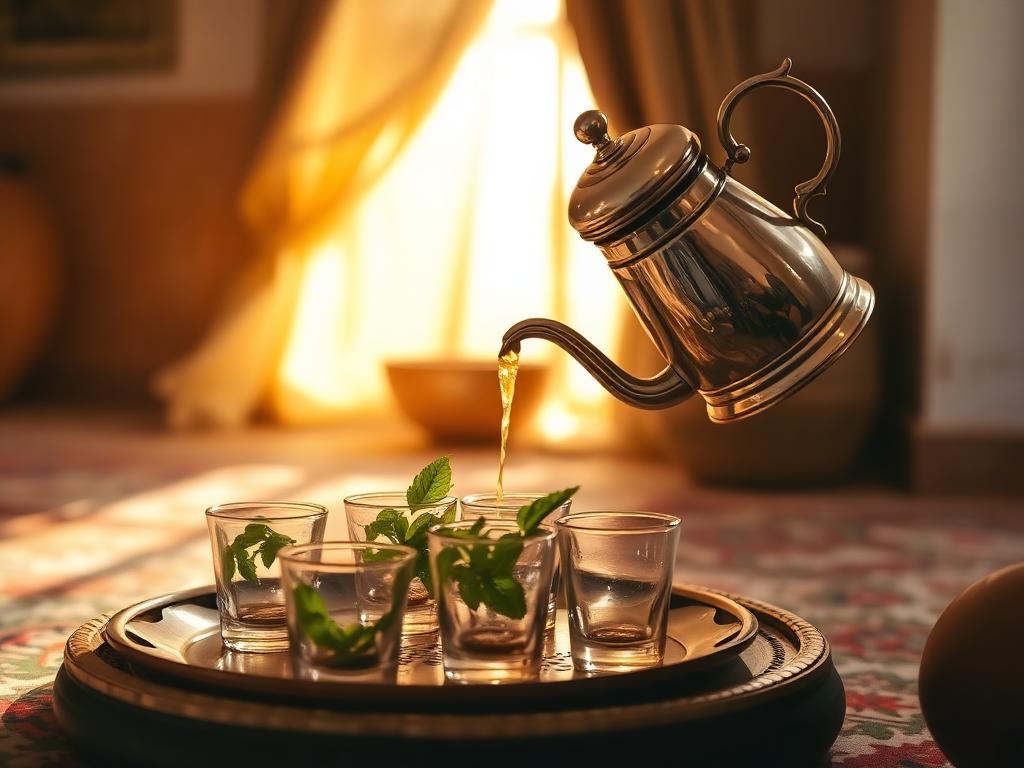 Mint tea ceremony